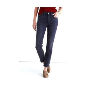 Madewell Cruiser Straight High Waisted Rise  Denim Jeans Vintage Faded Grey Wash